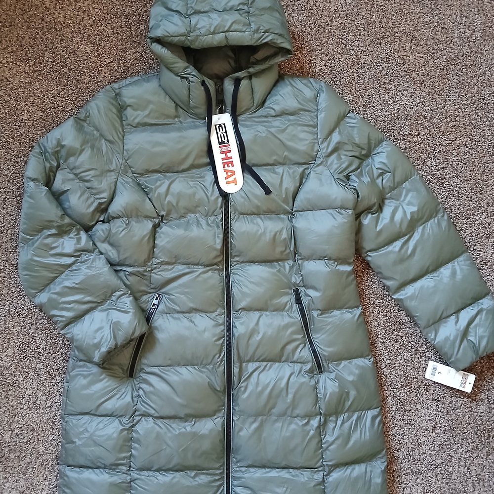 32 Degrees Sage Green Puffer Coat